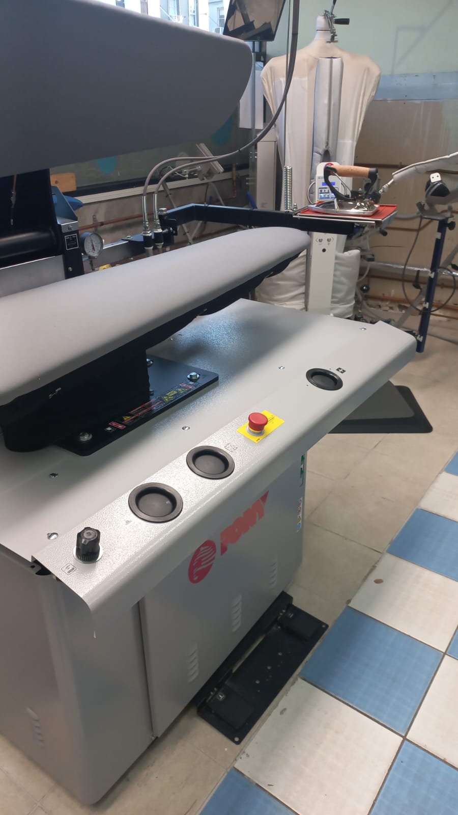 Professional garment press inside the Sew Stunning Melbourne workshop